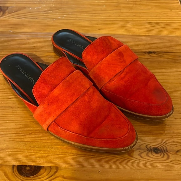 Rebecca Minkoff​​ Mika ​Red Suede Mule Loafers Sz 7M - Picture 1 of 12